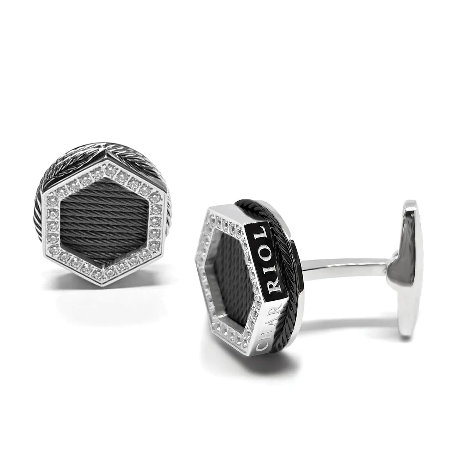 Celtic® Hex Diamonds Cufflinks - Image 2