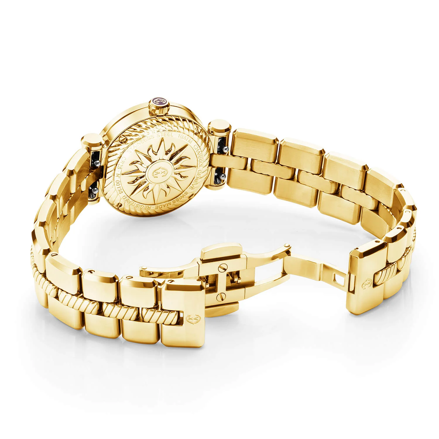 NAVIGATOR CRUISE, 28MM, QUARTZ CALIBRE, MOTHER-OF-PEARL WITH 12 DIAMONDS DIAL, "CHARRIOL CHARRIOL" BEZEL, STEEL YELLOW GOLD PVD INTERCHANGEABLE BRACELET - Image 2