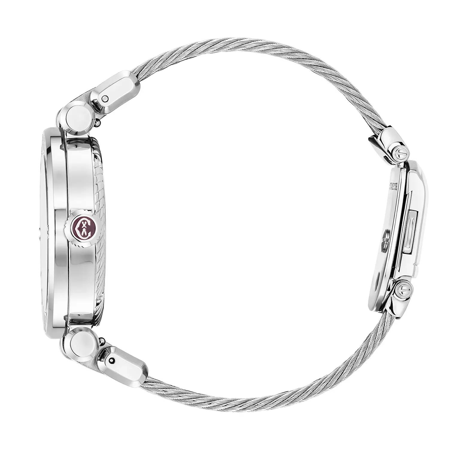 NAVIGATOR CRUISE, 36MM, QUARTZ CALIBRE, MOTHER-OF-PEARL DIAL, "CHARRIOL CHARRIOL" BEZEL, STEEL CABLE INTERCHANGEABLE BRACELET - Image 3