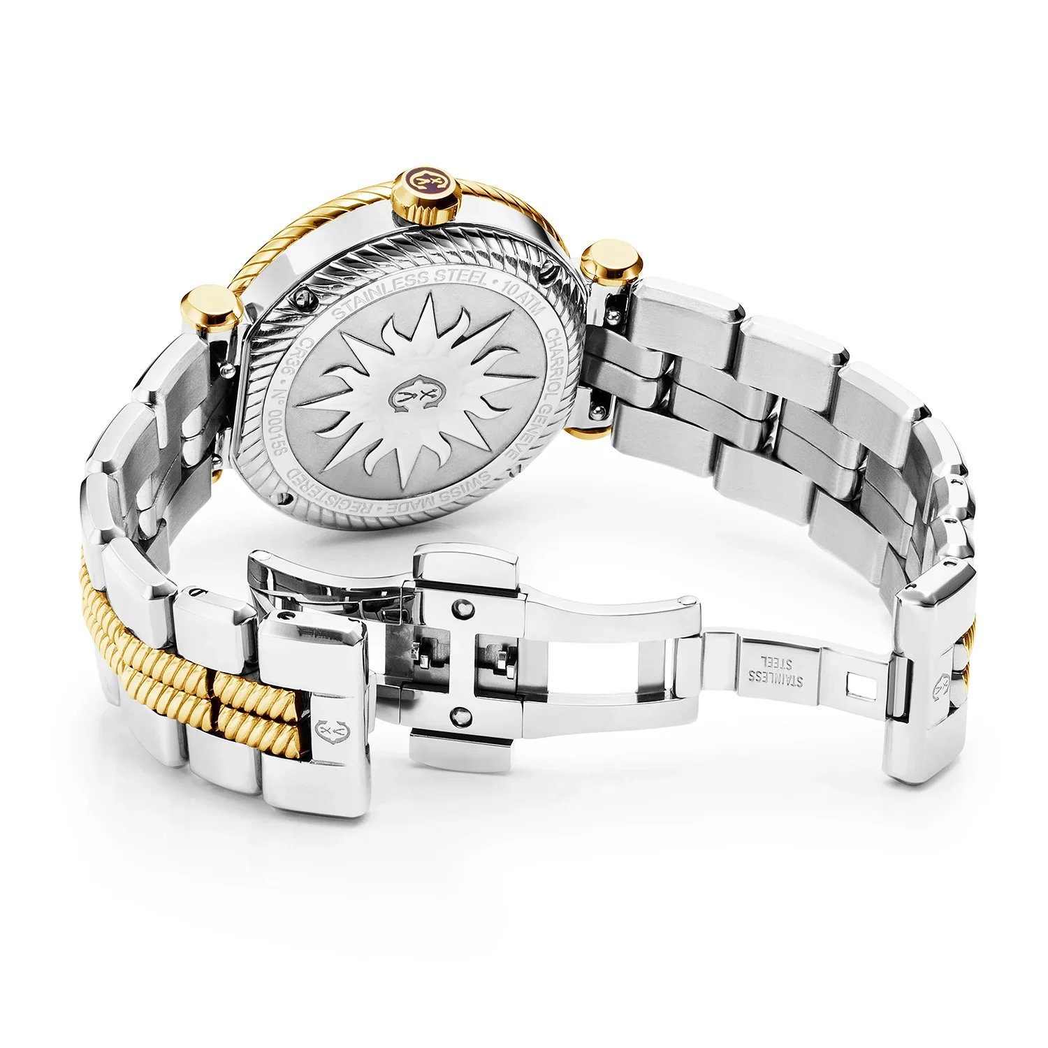 NAVIGATOR CRUISE, 36MM, QUARTZ CALIBRE, MOTHER-OF-PEARL DIAL, STEEL YELLOW GOLD PVD "CHARRIOL CHARRIOL" BEZEL, METAL BICOLOR INTERCHANGEABLE BRACELET - Image 2