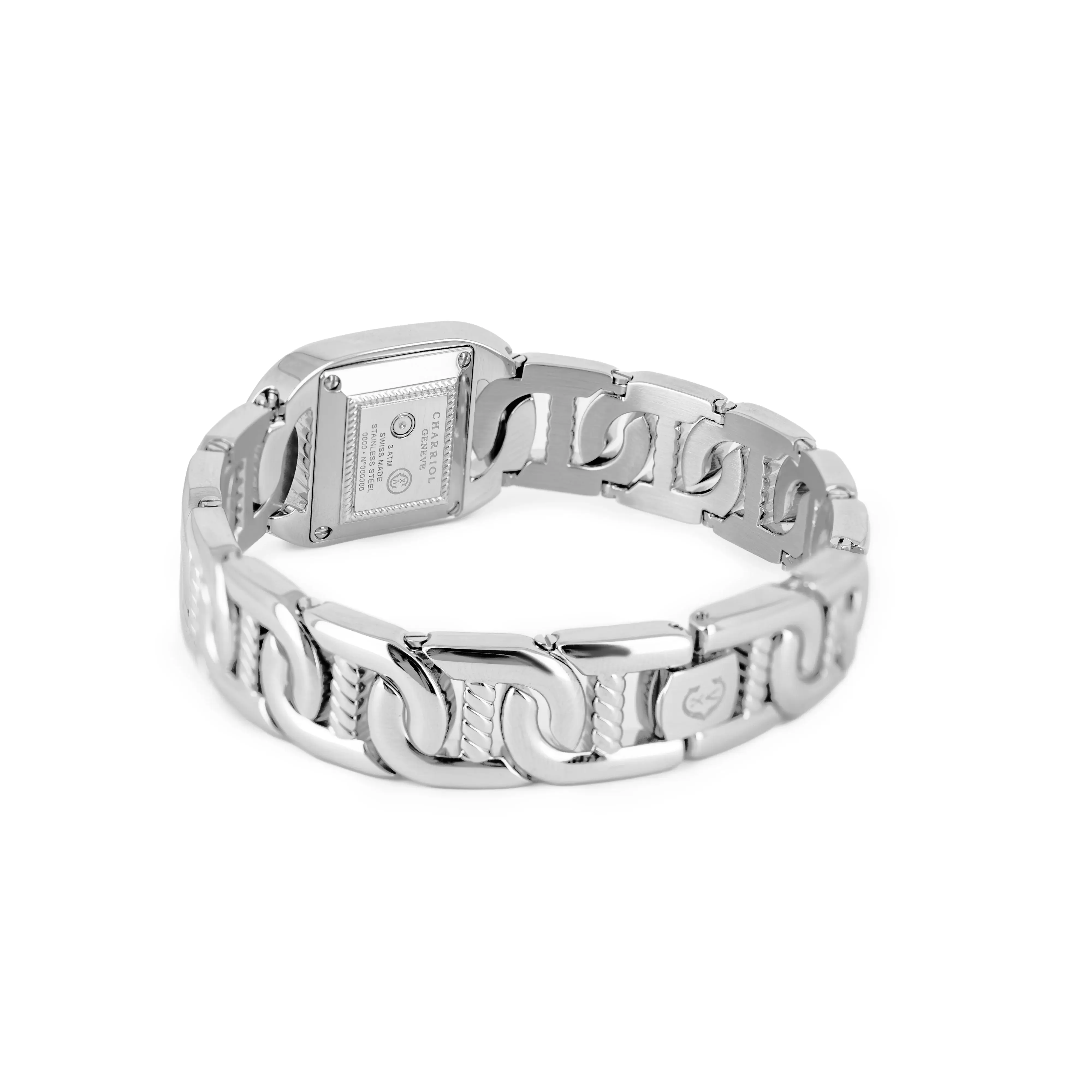 MARINER, 20MM, QUARTZ CALIBRE, STEEL CASE, WHITE MOTHER-OF-PEARL WITH 2 DIAMONDS DIAL, STEEL LINKS BRACELET - Image 3