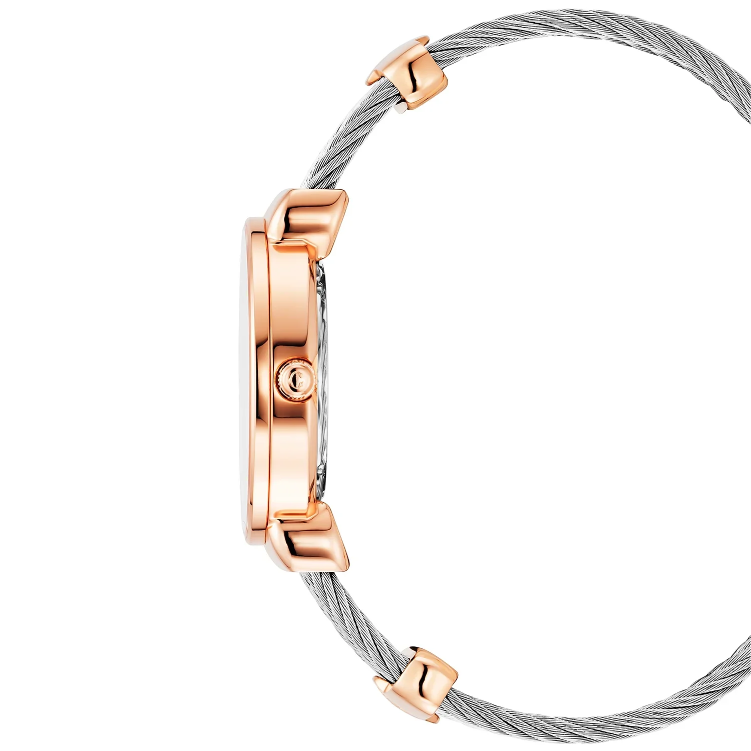 ST TROPEZ ICON, 30MM, QUARTZ CALIBRE, MOTHER-OF-PEARL HEART DIAL, MOTHER-OF-PEARL WITH 8 DIAMONDS BEZEL, STEEL CABLE BRACELET - Image 3